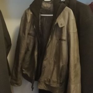 Calvin klein leather jacket L